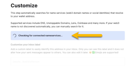 checking for name services