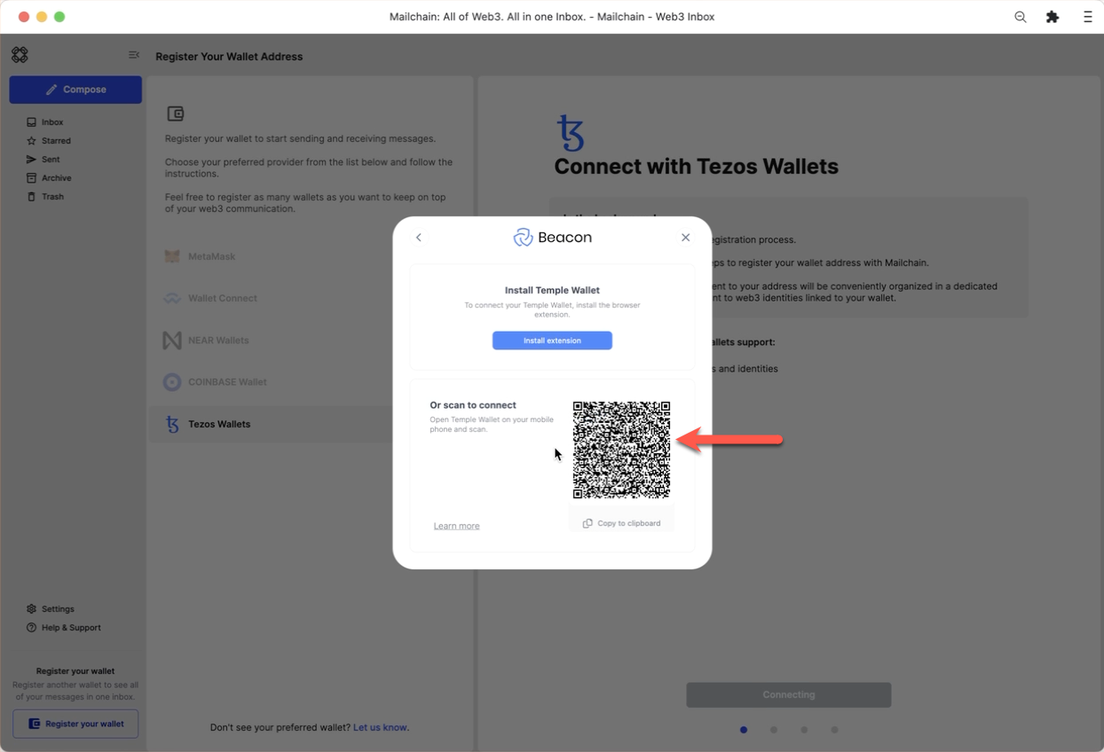 connect using a qr code